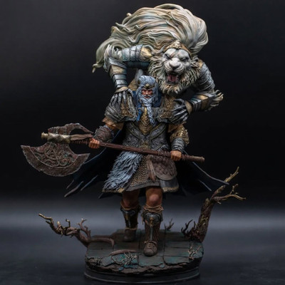 Godfrey Resin Statue - Elden Ring Collectible )Total 39cm)