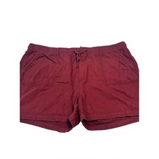 Old Navy Rust Orange Cotton Shorts XXL Elastic Waist Drawstring Casual