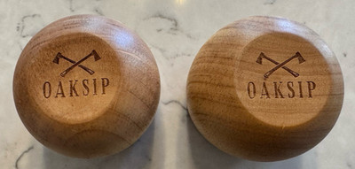 Oaksip Wooden Insulated Wine Tumblers Set of 2 Acacia Wood Stainless Cups