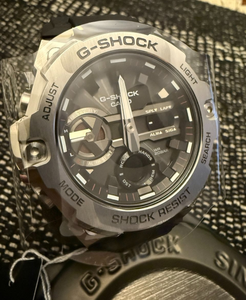 Casio G-Shock G-Steel GST-B400 Series 46.6 mm Stainless Steel Case with Black...