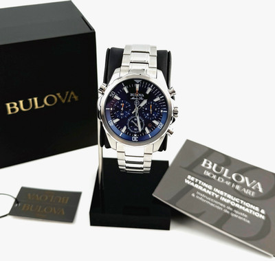 Bulova 96B256 Men's Marine Star Chronograph Blue dial stainless Men's Watch