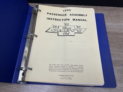 Vintage '55 ‘56 '57 Classic Chevy Club Passenger Assembly Instruction Manual - Picture 5 of 16