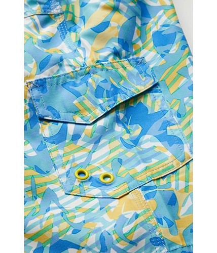 L.L.Bean Beansport Swim Shorts Kids 6X-7 Multicolor Camo Drawstring Waist QLW666 - Picture 2 of 10