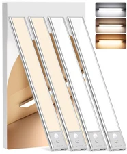 Wireless Motion Sensor Lights 4-Pack Dimmable LED Under Cabinet Lighting