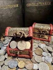 Lot monnaies anciennes étrangères 70 pièces - Coffre collection numismatique