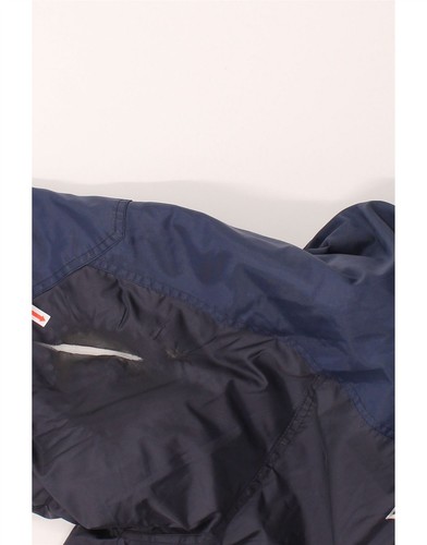 DIADORA Mens Windbreaker Jacket UK 38 Medium Navy Blue Colourblock IP02 - Picture 3 of 4