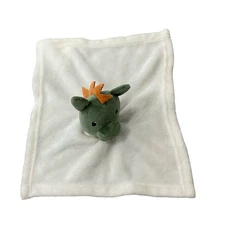 DTU Inc Dinosaur Lovey Baby Security Blanket With Embroidered Eyes - Soft Plush