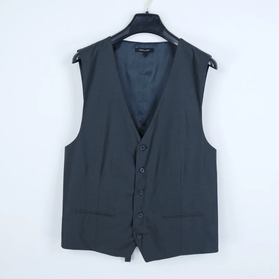 Mens Waistcoat Large Size US 42 Grey Formal Wedding Dress Vest - Image 2 of 4