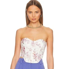 NWT Bardot X Revolve Gracious Corset Bustier in Blossom US Size 2 Crop Top
