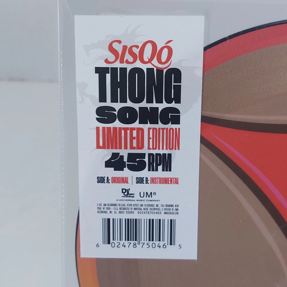 Sisqo Thong Song Picture Disc Vinyl LP 7 Inch Single Limited Edition XX/1000 Foto 2 de 3