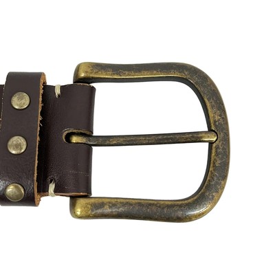 THEORY Brown Brass Hardware Belt S Cognac Reversible Belt in Leather | Men main image 2