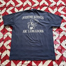 Vintage Labradors Kennels T Shirt Mens XL Blue Faded 90s As Is Dog Graphic
