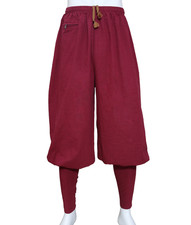 Shaolin Kung Fu Hose Größe M - NEUER STIL in TIBETAN RED (166-175 cm) Gongfu