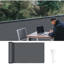 Balkon Sichtschutz 90x300cm Wetterfest PVC Balkonabdeckung Balkonbespannung