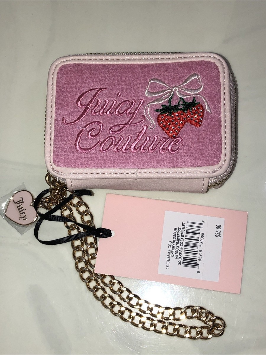Juicy Couture Cherry Blossom Retro Strawberry Square ZA CC Wallet