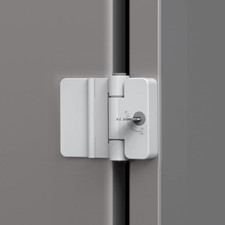 1 Pack Refrigerator Door Locks Double Button Adhesive Fridge Lock with Keys, Fil