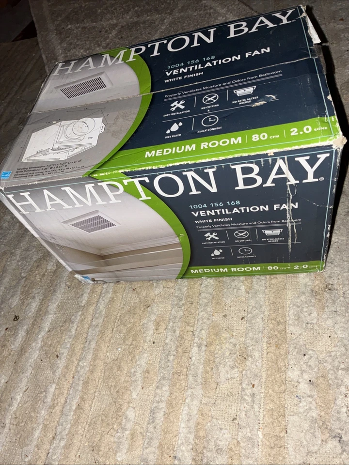 Ventilador de escape de techo para baño Hampton Bay 80 CFM Foto 3 de 3