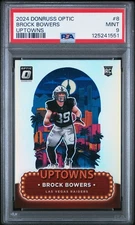 2024 Donruss Optic Brock Bowers #8 RC Uptowns PSA 9