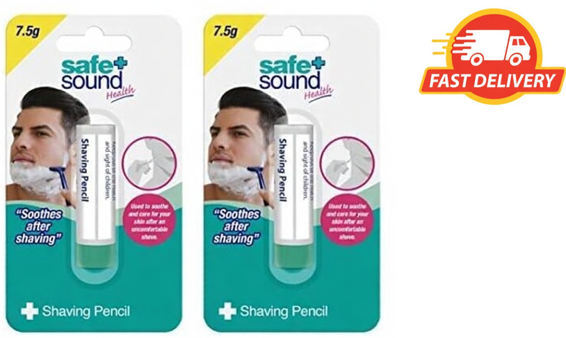 Murrays Safe & Sound Styptic Pencil 2 Pack Stops Bleeding Fast Razor Nicks NEW