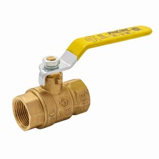 1-1/4" Fnpt Brass Ball Valve Inline, 107-826Nl