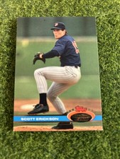 Scott Erickson Minnesota Twins 1991 Topps Stadium Club Rookie Card #560 C5. rookie card picture