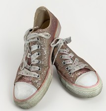 Converse All Star Low Top Dusk Pink Glitter Sneakers Women's Size 7