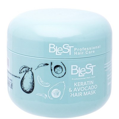 Blest Keratin & Avocado Hair Mask Deep Repair Moisturizing Treatment 500ml
