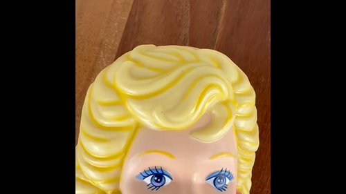 Vintage Barbie 1989 Hair Brush Avon Rare Collectible 6" Blonde - Video 1 of 1