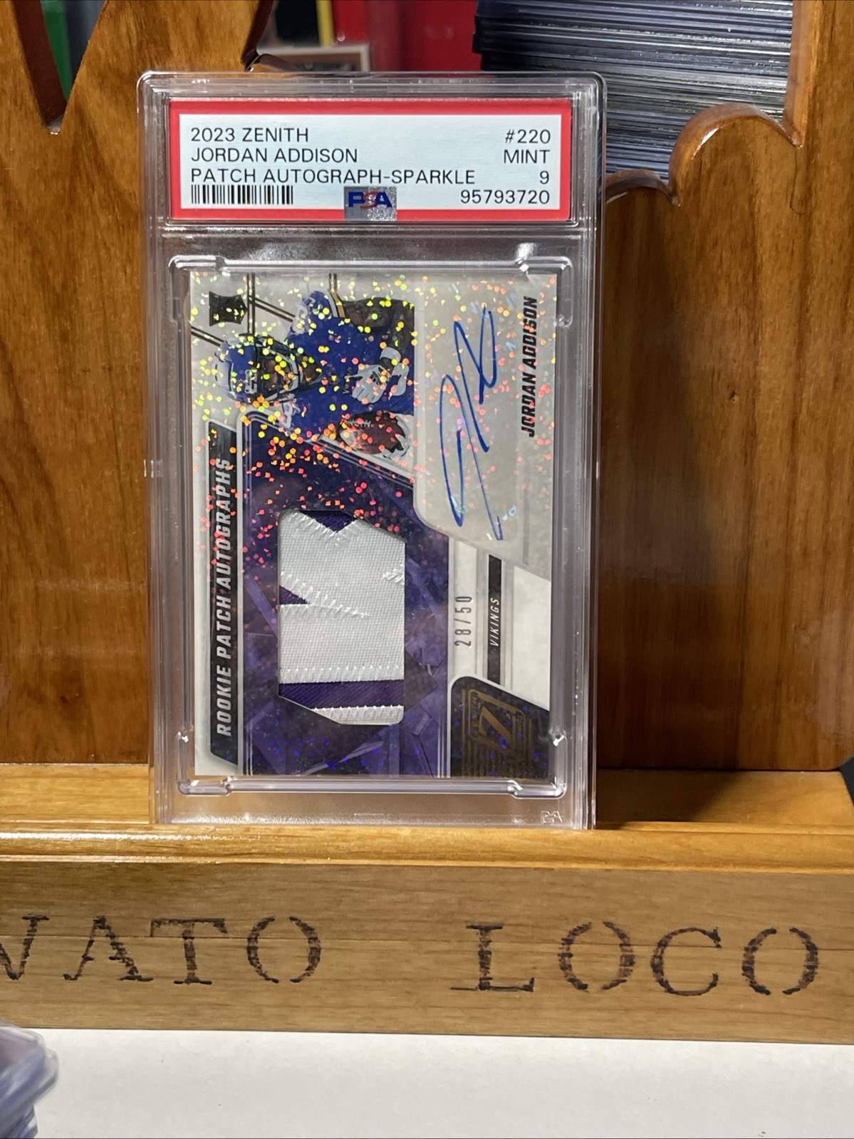 2023 Panini Zenith - Rookie Patch Autographs Sparkle #220 Jordan Addison /50