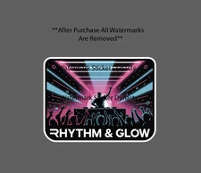 EDM Sticker Waterproof Decal Rhythm Glow Party Rave Music Club Lights Gift NEW