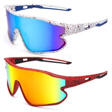 Kids Baseball Sunglasses for Youth Boys Girls Age 6-14 2Pack