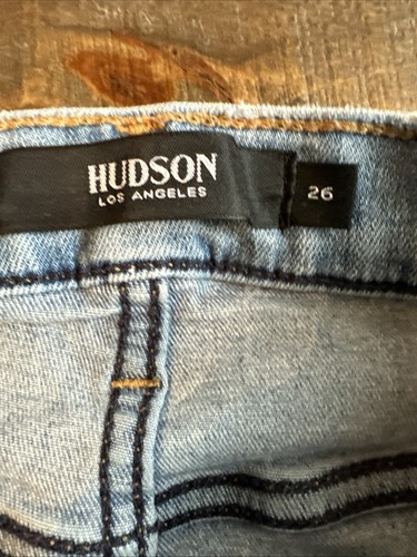 Hudson Women’s Size 26 Barbara High Waist Super Skinny Blue Denim Jeans - Picture 4 of 11