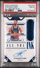 2022 PANINI FLAWLESS ALL-NBA INK BLUE #ALLSCY STEPHEN CURRY 2/8 PSA 8