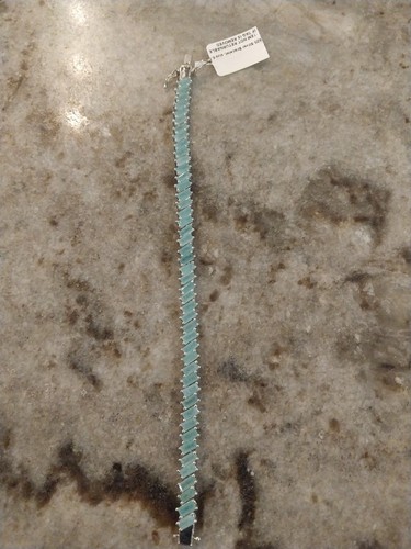 Grandidierite Bracelet in Rhodium Over Sterling Silver (6.50 In) 10.85 c - Picture 3 of 15