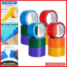 Colored Duct Tape 12 Rolls 2 Inch x 15 Yard Waterproof 6 Colors Rainbow Patterns