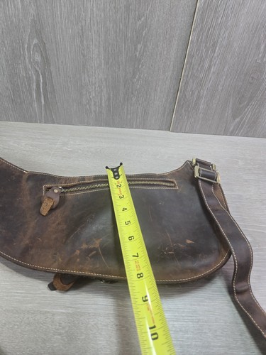 Tiding Mens 100% Brown Leather Crossbody Sling Bag AS IS - Bild 20 von 20