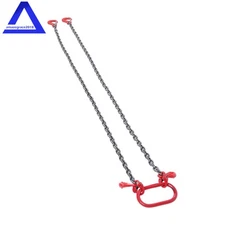 Lifting Chain Sling 5/16" × 6' Double Leg w/ Grab Hook 6600lbs Capacity G80