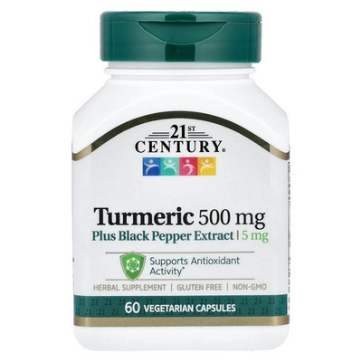 Turmeric Plus Black Pepper Extract, 60 Vegetarian Capsules
