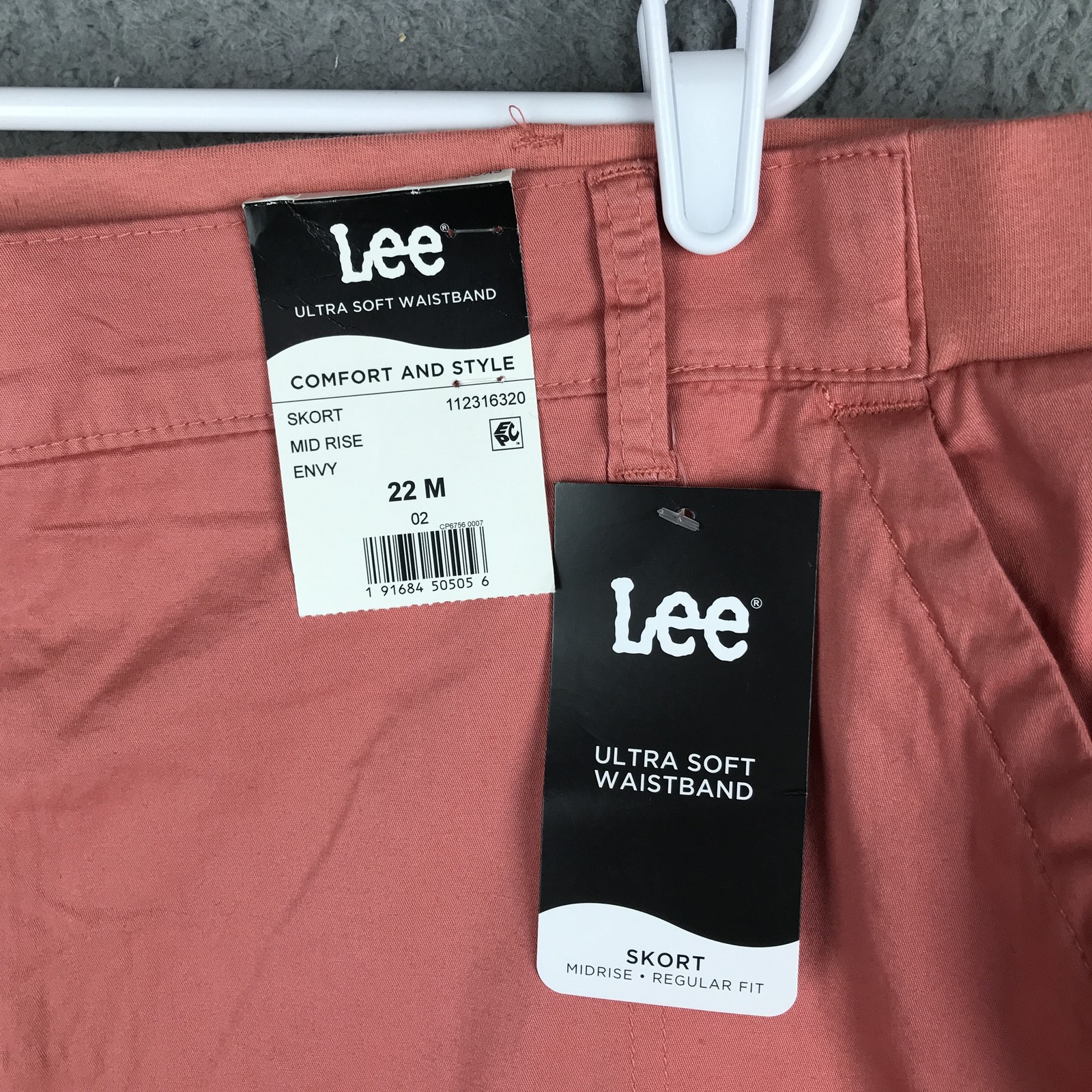 Lee Skort Womens 22 Medium Pink Mid Rise Ultra Soft Waistband Comfort Shorts image 2