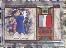 2025 Topps Museum Collection Seiya Suzuki Game Used Patch Relic Ruby 12/15 Cubs