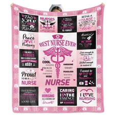 Nurse Gifts For Women LPN RN Nursing School Graduation Blanket 50x60 Inch