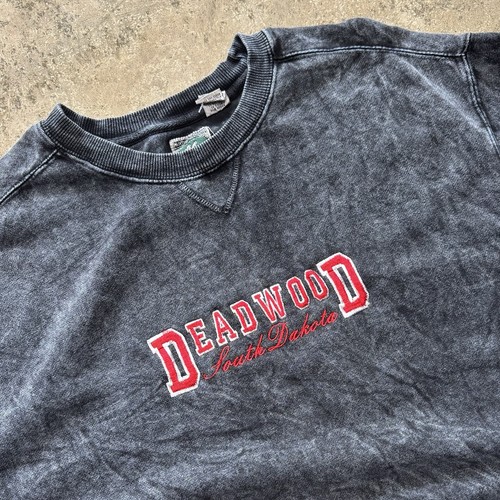 Deadwood South Dakota Sweater Washed Grau Pulli Rundhals Herren XL bestickt  - Bild 2 von 5