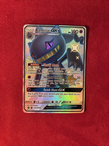 Pokémon TCG - Banette GX SV61/SV94 Shiny GX Rare Shiny Vault Hidden Fates NM