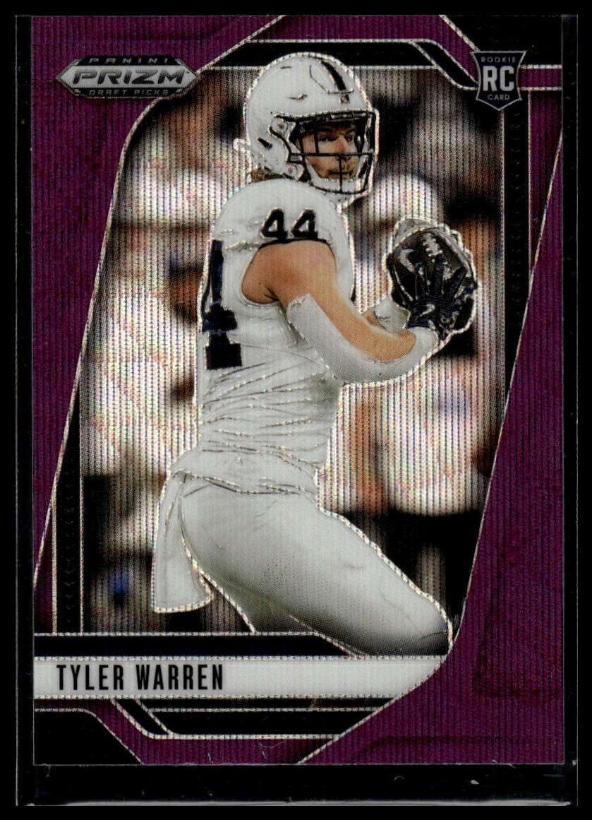 2025 Panini Prizm Draft Picks #107 Tyler Warren Prizm Purple Wave RC