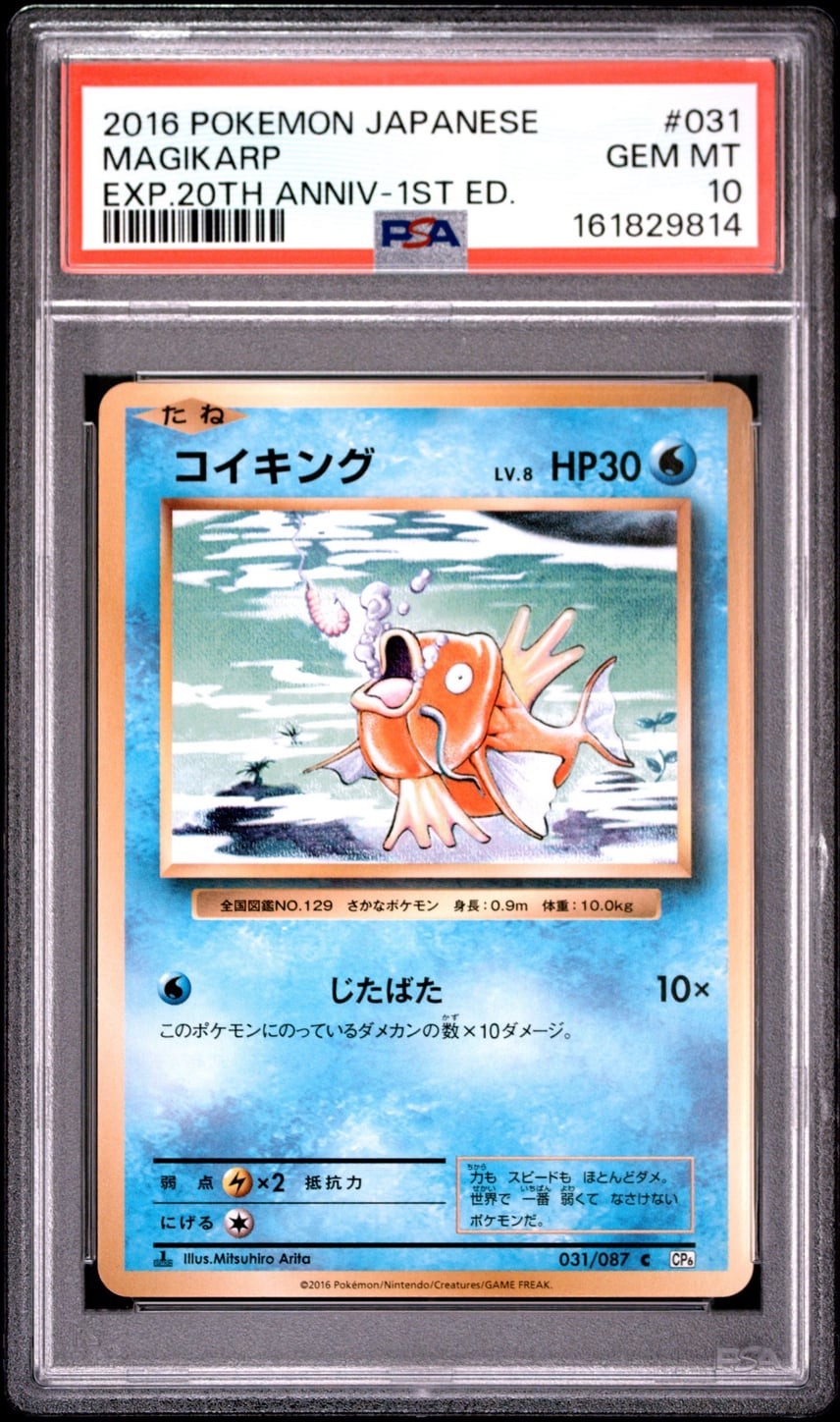 Pokemon Japanese Magikarp C PSA 10 Gem Mint CP6 031/087 #89eb