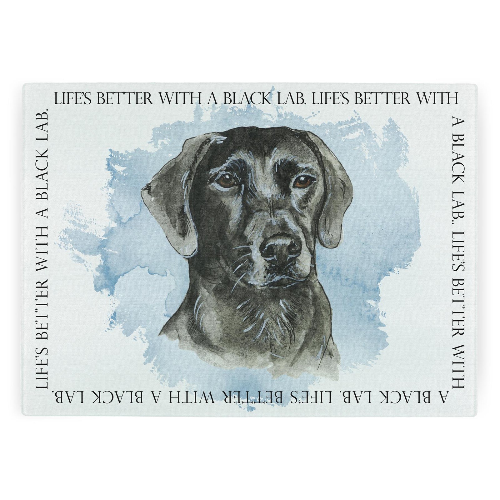 Life's Better With A Black Labrador Rectangular Worktop Saver - Kitchen Gifts