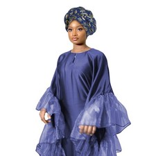 Aso Oke African Headtie Auto Gele Women Braid Turban Wrap Head Nigerian Headwear