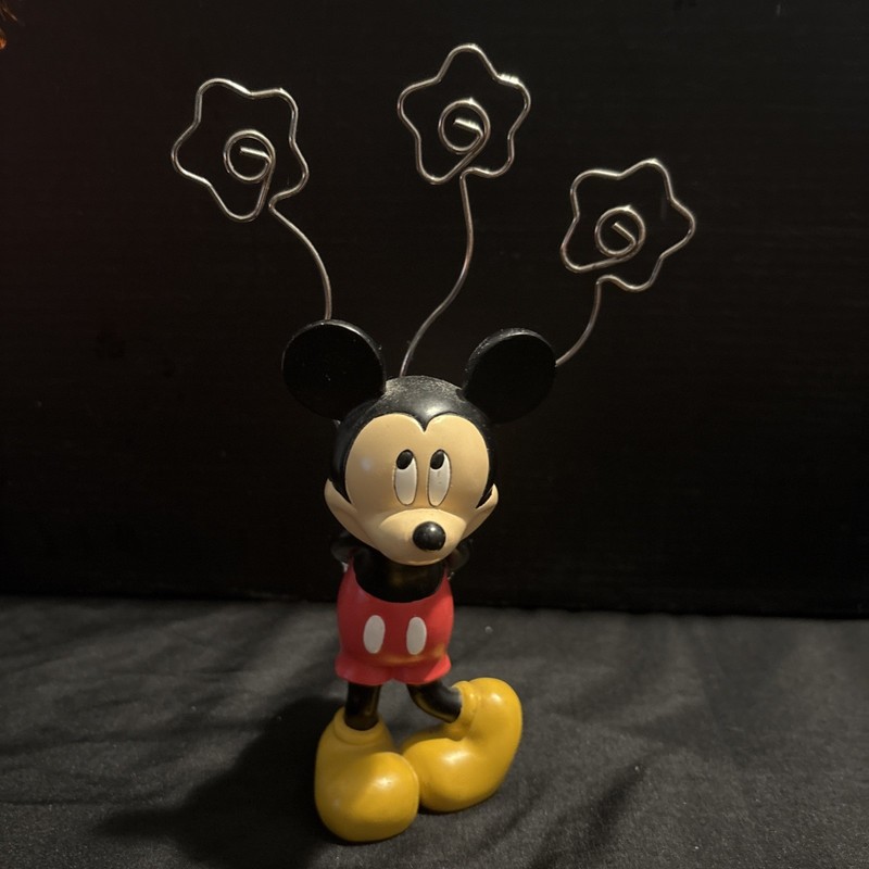 Mickey Mouse Photo Holder Picture Display Figurine Disney Enesco Photo Card EUC