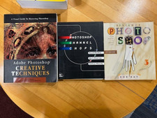 Lot of 3 Adobe Photoshop Books, Creative Techniques, Channel Chops Designer