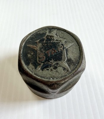 Vintage STAR Threaded Wheel Hubcap Grease Nut Cap Automobile Car